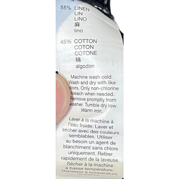 Gap Women Shorts Linen Casual Drawstring Waist Diamond Pattern Black Size 4 NWT - Picture 10 of 11